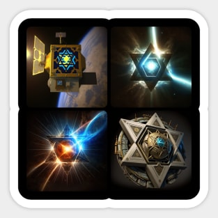 Jewish Space Lasers v5 (no text) Sticker